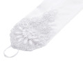 Grace Karin Womens 19 &quot;encaje adornado plisado color blanco y negro guantes sin dedos Guantes de boda nupcial CL010471